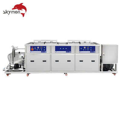 Machine de nettoyage par ultrasons à deux étages avec rouleau pour un nettoyage industriel efficace