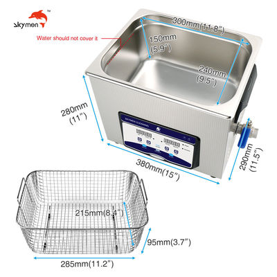 Parachutistes plus propres ultrasoniques professionnels de 2,85 gallons avec Heater And Basket For Denture