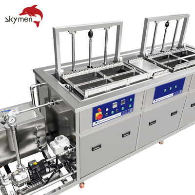 Machine de nettoyage par ultrasons à deux étages avec rouleau pour un nettoyage industriel efficace