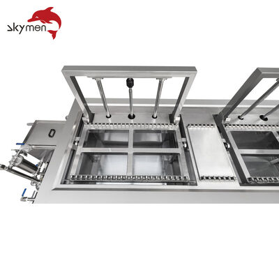 Machine de nettoyage par ultrasons à deux étages avec rouleau pour un nettoyage industriel efficace