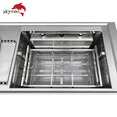 Machine de nettoyage par ultrasons à deux étages avec rouleau pour un nettoyage industriel efficace
