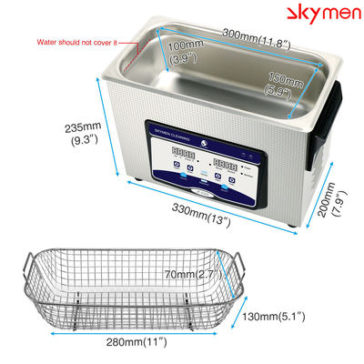 appareil de chauffage 200W Bath ultrasonique SUS304 de Benchtop de 1,19 gallons pour la vitesse